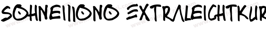 Sohnemono ExtraleichtKursiv字体转换